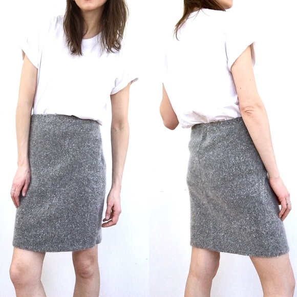 Vintage silk & angora pencil skirt - Picture 3 of 8